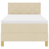 vidaXL Box spring seng med madras Creme 100 x 200 cm Stof