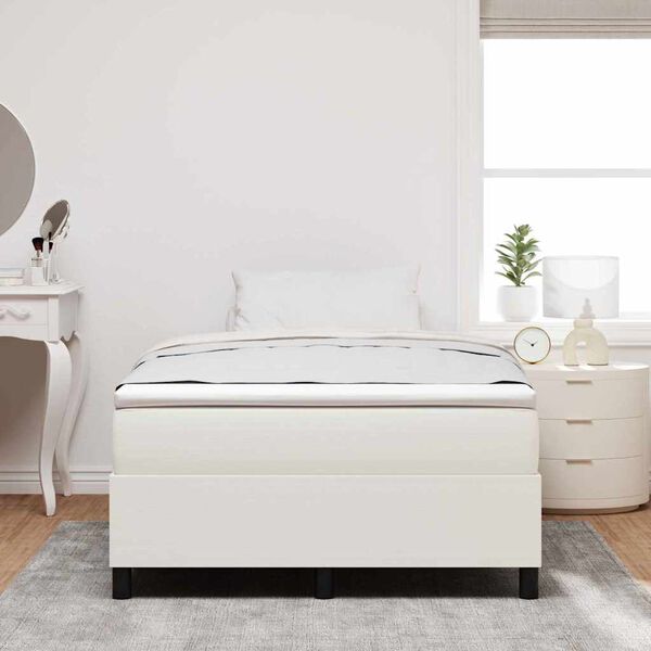 vidaXL Platform sengestel Creme 120 x 190 cm Stof
