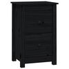 vidaXL sengebord 40x35x61,5 cm massivt fyrretr&aelig; sort
