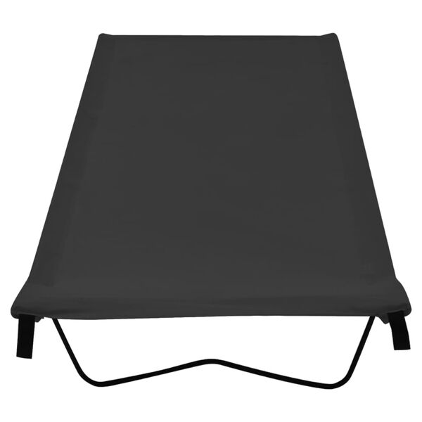 vidaXL campingseng 180x60x19 cm oxfordstof og stål sort