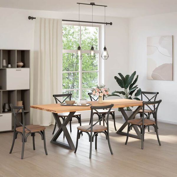 vidaXL spisebordsben 2 stk. hvid 90 x (72-73,3) cm st&aring;l