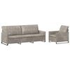 vidaXL Sofa S&aelig;t 2 pcs Lysegr&aring; Faux suedestof