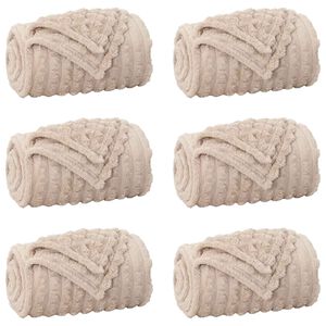 vidaXL Kastet&aelig;pper 6 stk. Beige 240 x 220 cm 8.24 kg Fleece