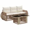 vidaXL Havesofa S&aelig;t 4 stk. Beige og cremehvid polyrattan