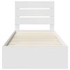 vidaXL Sengestel med skuffe Hvid 100 x 200 cm Konstrueret tr&aelig;