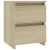 vidaXL sengebord 30x30x40 cm konstrueret tr&aelig; sonoma-eg