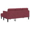 vidaXL Sofa S&aelig;t med pude 2 pcs Vinr&oslash;d Polyester