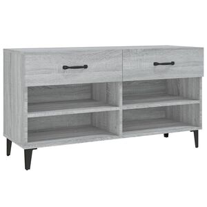 vidaXL skoreol 102x35x55 cm konstrueret tr&aelig; gr&aring; sonoma-eg