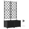 vidaXL Have Blomsterkrukke 2 stk. Sort 80 x 40 x 142 cm PP