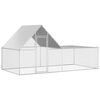 vidaXL h&oslash;nseg&aring;rd 4x2x2 m galvaniseret st&aring;l
