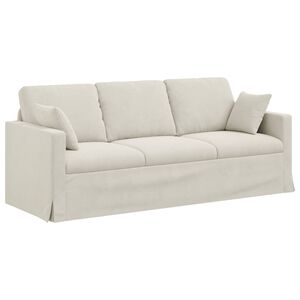 vidaXL Sofa Creme 198 x 78 x 80 cm Fl&oslash;jl