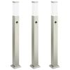 vidaXL pullertlamper med sensor 3 stk. 80 cm rustfrit st&aring;l IP44