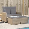 vidaXL 2-personers havesofa med hynder polyrattan beige