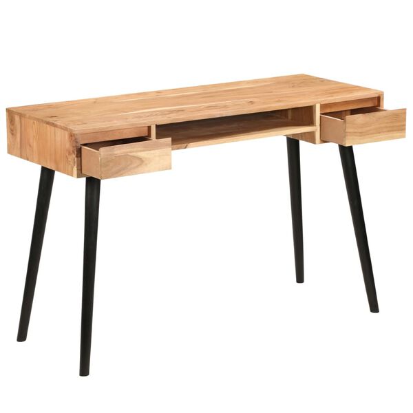 vidaXL skrivebord massivt akacietræ 118 x 45 x 76 cm
