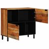 vidaXL Sideboard Naturfarvet 80 x 33,5 x 75 cm Massivt Akacietr&aelig;
