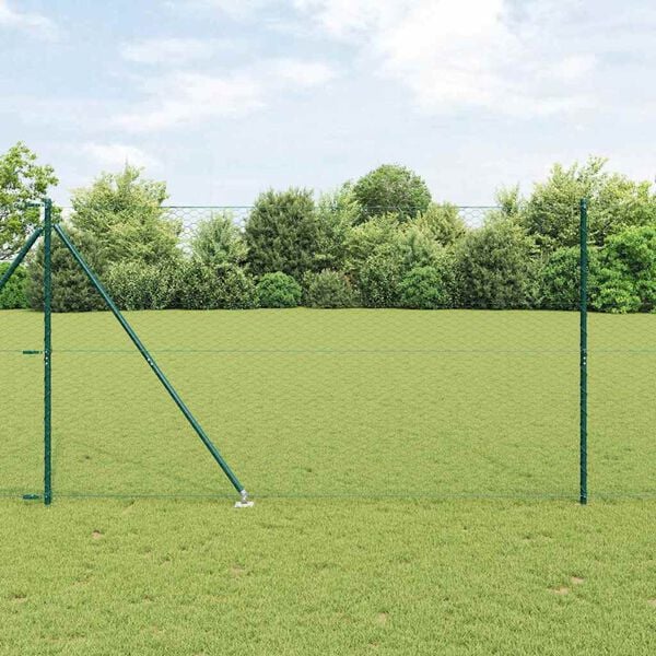vidaXL Hegnsp&aelig;l Gr&oslash;n 50 x 1,6 m (36 mm net) St&aring;l og PVC
