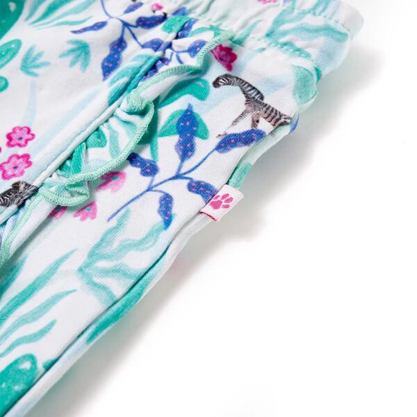 Shorts til børn str. 104 med snor mørk mintgrøn