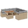 vidaXL Havesofa S&aelig;t 9 stk. Beige og gr&aring;