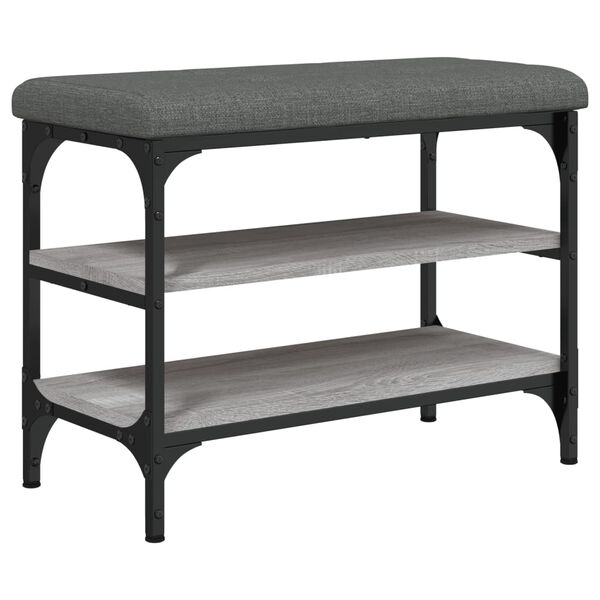 vidaXL skob&aelig;nk 62x32x47 cm konstrueret tr&aelig; gr&aring; sonoma-eg