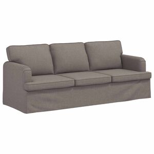 vidaXL Sofa Gr&aring;brun 201 x 80 x 85 cm Stof
