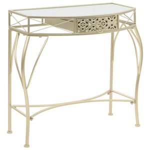 vidaXL sidebord i fransk stil metal 82 x 39 x 76 cm guldfarvet