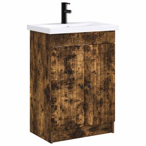 vidaXL Badev&aelig;relsesm&oslash;bel s&aelig;t R&oslash;get eg 56 x 37,5 x 81 cm
