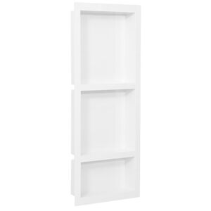 vidaxL bruseniche med 3 rum 41x99x9 cm mat hvid