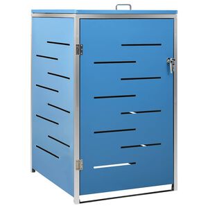vidaXL enkelt skraldespandsskjuler 69x77,5x115 cm rustfrit st&aring;l
