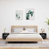 vidaXL sengeborde 2 stk. med LED-lys 40x39x37 cm sort