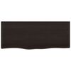 vidaXL v&aelig;ghylde 100x40x2 cm behandlet massivt egetr&aelig; m&oslash;rkebrun