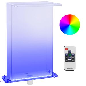 vidaXL poolfont&aelig;ne m. RGB LED'er 51 cm akryl