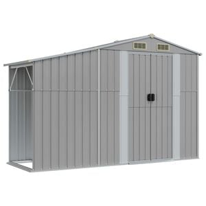 vidaXL haveskur 277x93x179 cm galvaniseret st&aring;l gr&aring;