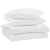 vidaXL Sommer dyne med pude 3 stk. Hvid Mikrofiber