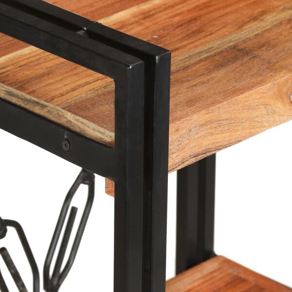 vidaXL bogreol m. 3 hylder 60x30x80 cm massivt akacietr&aelig;