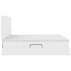 vidaXL Seng med opbevaring og LED Ren Hvid 160 x 200 cm Faux l&aelig;der