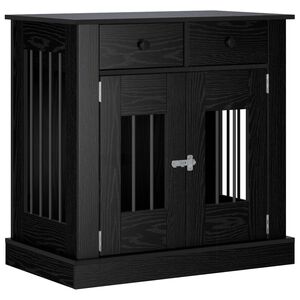 vidaXL Hundekasse m&oslash;bel Sort eg 80 x 47,5 x 80 cm Konstrueret tr&aelig;