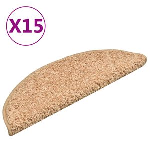 vidaXL trappem&aring;tter 15 stk. 56x17x3 cm guld halvrund