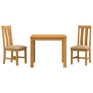 vidaXL Spisestues&aelig;t 3 stk. Beige Massivt Eg Tr&aelig;