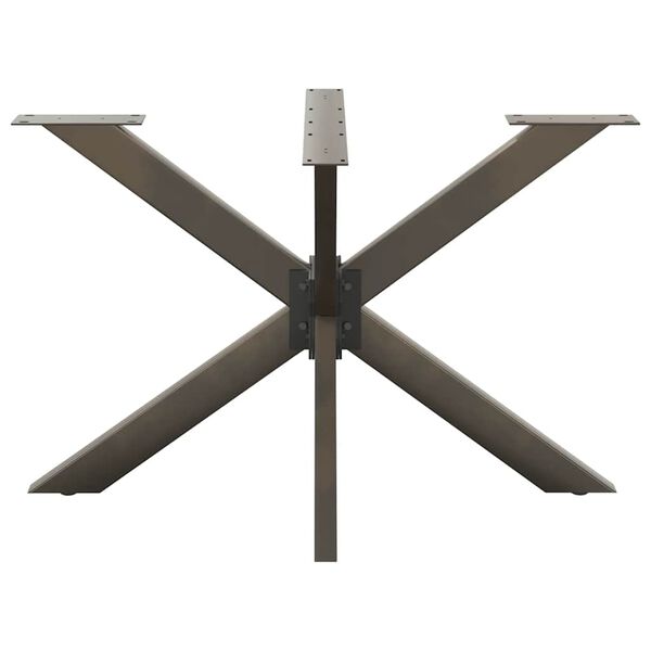 vidaXL spisebordben edderkopformet sort 120x68x(72-73) cm st&aring;l