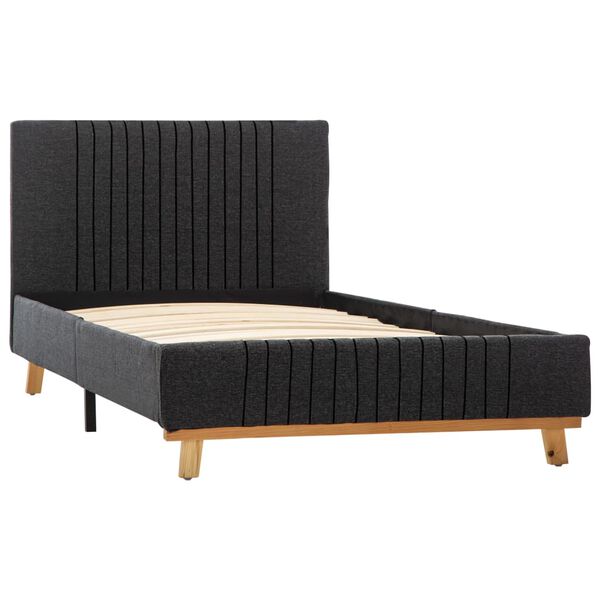 vidaXL sengestel 100x200 cm stof mørkegrå