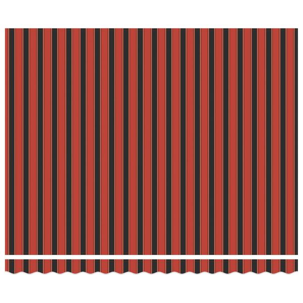 vidaXL Utr&aelig;kkelig Markise Orange og Sort 400 &times; 300 cm