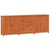 vidaXL Sideboard 3 stk. VoksBrun 210 x 35 x 80 cm Massivt fyrretr&aelig;