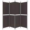 vidaXL 4-panels rumdeler 200x180 cm stof brun
