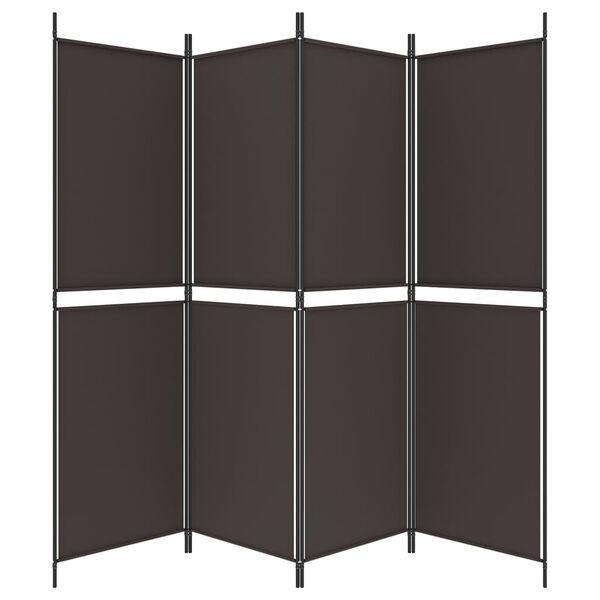 vidaXL 4-panels rumdeler 200x180 cm stof brun