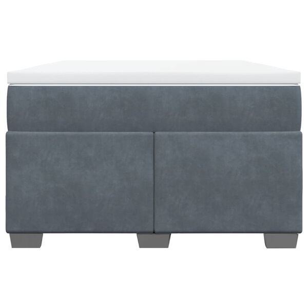 vidaXL kontinentalseng 120x200 cm fløjl mørkegrå