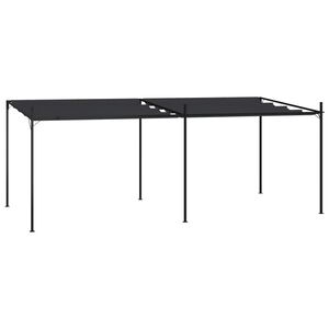 vidaXL havepavillon med udtr&aelig;kkeligt tag 600x300x233 cm antracitgr&aring;