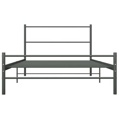 vidaXL sengestel 90 x 200 cm metal grå