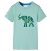 T-shirt til b&oslash;rn str. 128 lys kakifarve