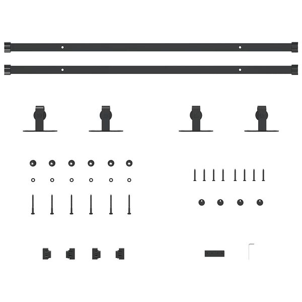 vidaXL skydel&aring;ges&aelig;t til skabe kulstofst&aring;l 183 cm