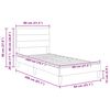 vidaXL Sengestel med hovedg&aelig;rde M&oslash;rkegr&aring; 80 x 200 cm Stof
